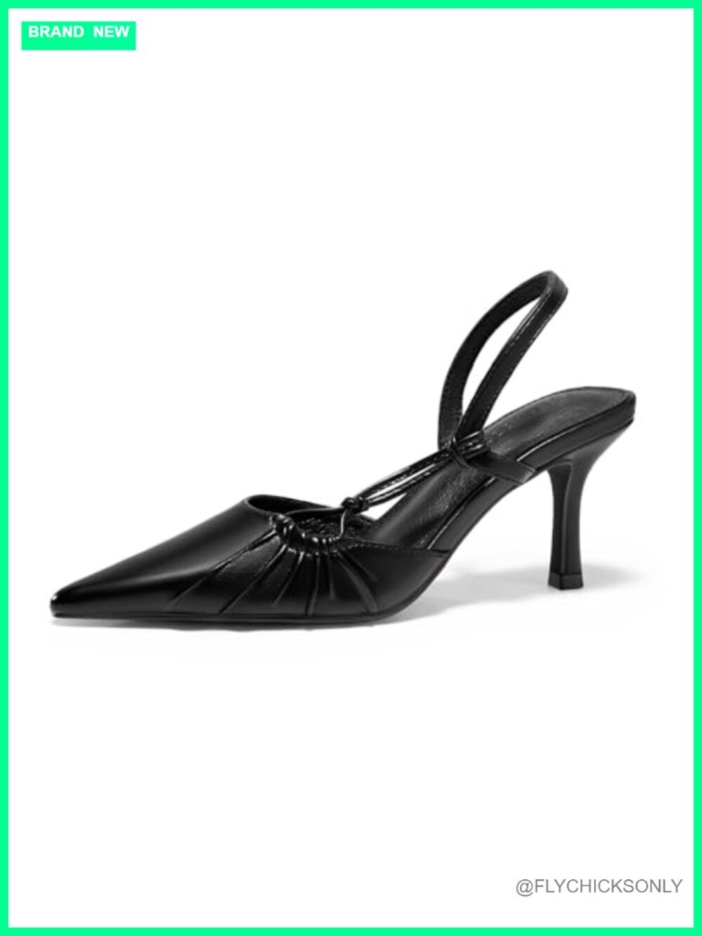 Slingback Kitten Heels Closed Pointed Toe D'Orsay Pumps Wedding Party Dress